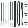 vidaXL Welded Wire Fence with Spikes 10 x 1.5 m PVC-coated Steel Green
