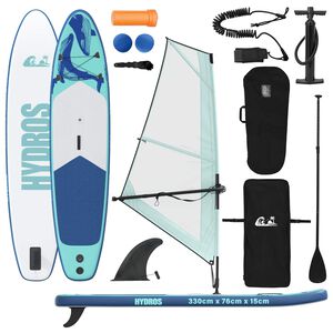 vidaXL Inflatable SUP Board with Sail HYDROS 330 x 76 x 15 cm for