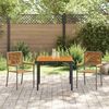vidaXL Garden Dining Set 3 pcs Grey 90 x 90 x 75 cm Poly Rattan