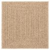 vidaXL Rug ZIZUR Beige 240x240 cm Jute Look Indoor and Outdoor