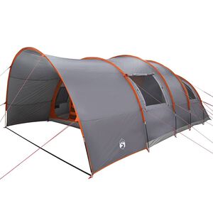 vidaXL Tunnel Tent 8-Person 8-Person Grey and Orange