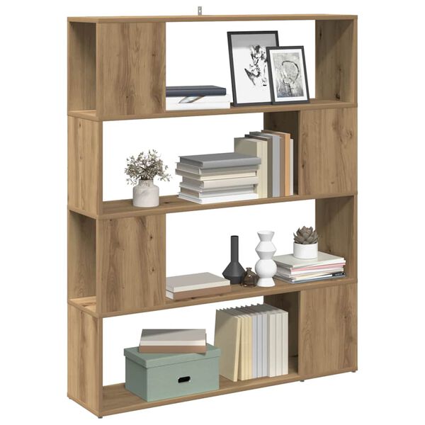 vidaXL Book Cabinet/Room Divider Artisan Oak 100x24x124.5 cm