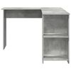 vidaXL Corner Desk Concrete Grey 140 x 113.5 x 75 cm Engineered Wood