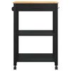 vidaXL Kitchen Trolley Plain Black 88.5 x 40 x 60 cm