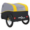 vidaXL Bike Trailer Black and Yellow 45 kg Iron