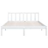 vidaXL Bed Frame without Mattress White Solid Wood Small Double