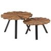 vidaXL Coffee Table | Multicolour | Solid reclaimed wood, Powder-coated steel