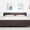 vidaXL Headboard Height Adjustable Manual Dark brown 180 cm Fabric