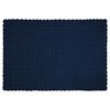 vidaXL Faux Rabbit Fur Blanket Marine Blue 150 x 220 cm Polyester