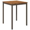 vidaXL Garden Dinner Table Natural and Coffee 60 x 60.5 x 75 cm
