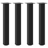 vidaXL Console Table Legs 4 pcs Black 72-74 cm Steel