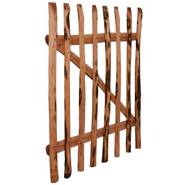 vidaXL Single Fence Gate Impregnated Hazel Wood 100x120 cm