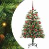 vidaXL Artificial Christmas Tree 150 LEDs Warm White PVC and Metal