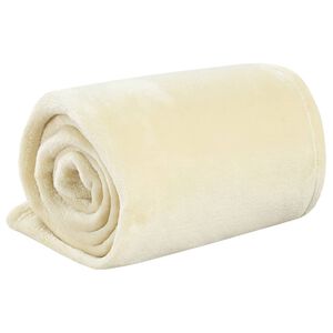 vidaXL Blanket Cream 130x170 cm Polyester