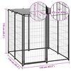 vidaXL Dog Kennel Black 110x110x110 cm Steel