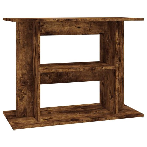 vidaXL Aquarium Stand Smoked Oak 80x35x60 cm Engineered Wood