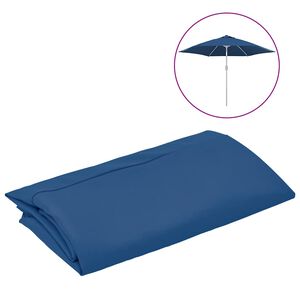 vidaXL Replacement Fabric | Azure blue | 100% polyester | 300 cm diameter