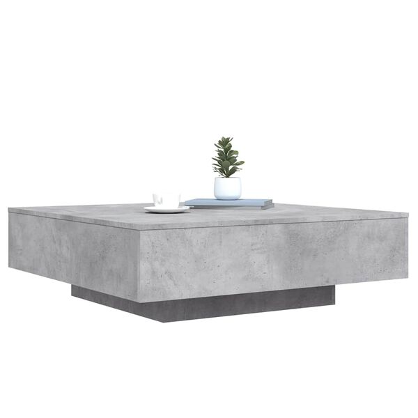 vidaXL Coffee Table Concrete Grey 100x100x31 cm Engineered Wood