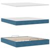 vidaXL Ottoman Bed with Mattresses Dark Blue 160x200cm Velvet