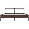 vidaXL Bed Frame without Mattress Smoked Oak 150x200 cm King Size