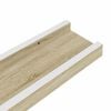 vidaXL Wall Shelves 2 pcs White and Sonoma Oak 60x9x3 cm