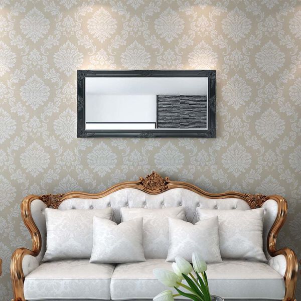 vidaXL Wall Mirror Baroque Style 120x60 cm Black