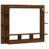 vidaXL TV Cabinet Brown Oak 152x22x113 cm Engineered Wood