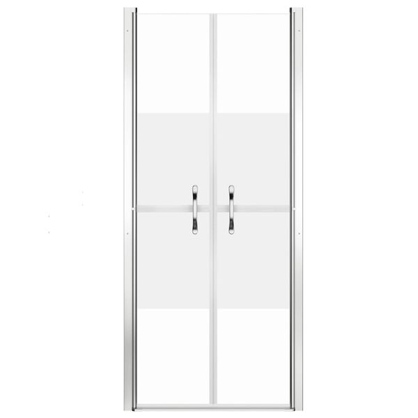 vidaXL Shower Door Half Frosted ESG 91x190 cm
