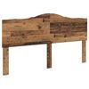 vidaXL Bed Frame with Headboard Old Wood 200 x 200 cm Solid Pine Wood