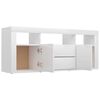 vidaXL TV Cabinet High Gloss White 120x30x50 cm Engineered Wood