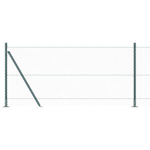vidaXL Hexagonal Fence with Concrete Base 100 x 1 m PVC-Coated Steel