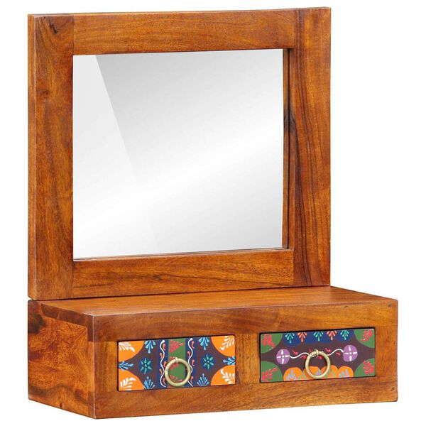 vidaXL Wall Cabinet Brown 40 x 20 x 50 cm Solid Acacia wood