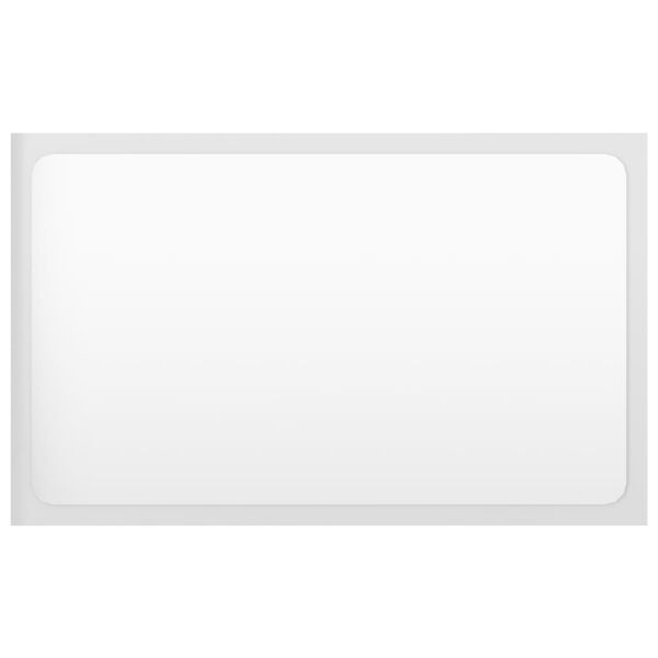 vidaXL Bathroom Mirror High Gloss White 60x1.5x37 cm Engineered Wood