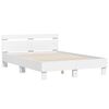 vidaXL Bed Frame with LED without Mattress White 120x200 cm