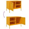 vidaXL TV Cabinets 2 pcs Mustard Yellow 68x39x50.5 cm Steel