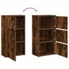 vidaXL Bookcase Smoked Oak 40x24x77 cm Engineered Wood