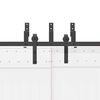 vidaXL Sliding Door Hardware Kit 427 cm Steel Black