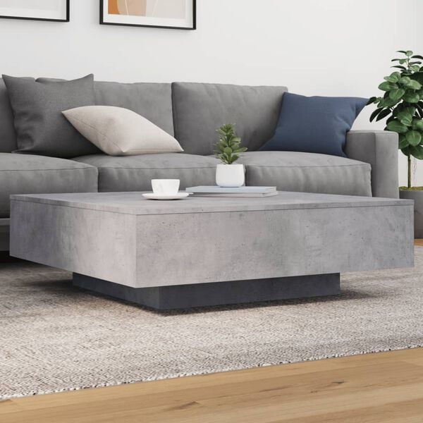vidaXL Coffee Table Concrete Grey 100x100x31 cm Engineered Wood