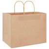vidaXL Paper Bags 50 pcs with Handles Brown 32x22x24 cm