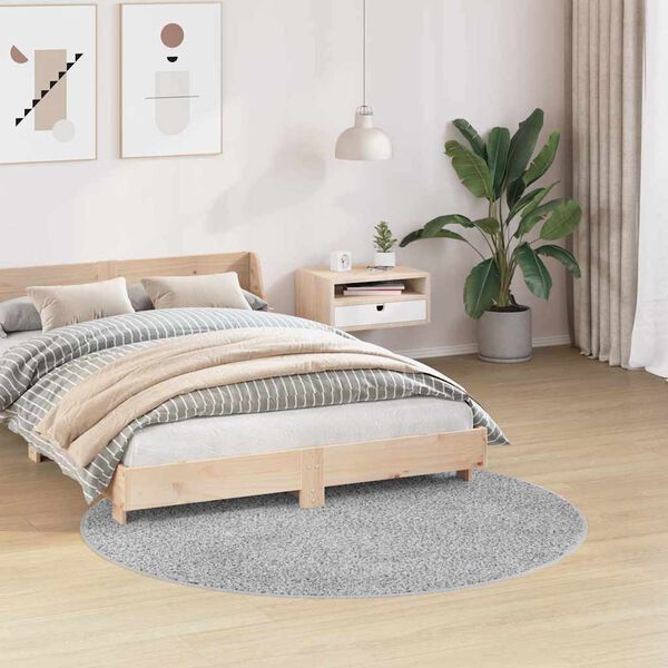 vidaXL Anti-slip Shaggy Rug Grey 160 x 160 cm PP