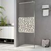 vidaXL Shower screens Silver 100 x 195 cm Glass and Aluminium
