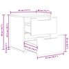 vidaXL Bedside Cabinet VISNES White 45x40x50 cm Engineered Wood
