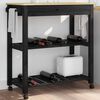 vidaXL Kitchen Trolley Plain Black 88.5 x 40 x 84 cm