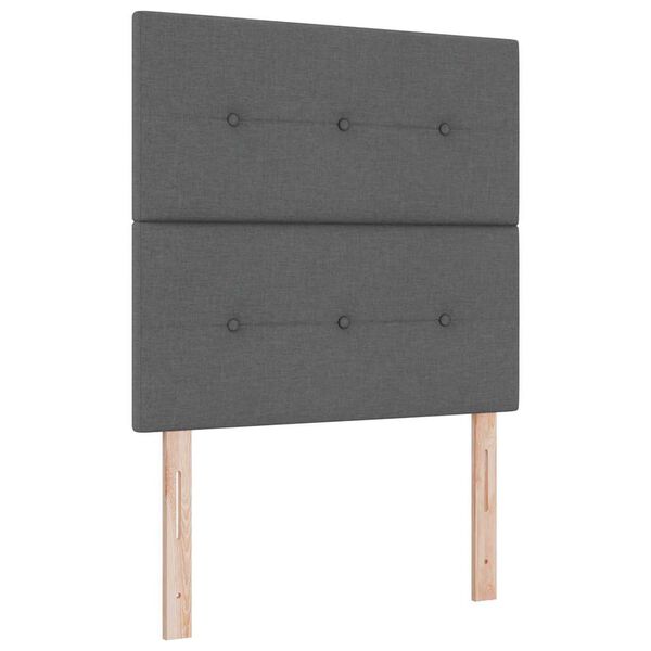vidaXL Headboard Height Adjustable Dark grey 80 cm Fabric