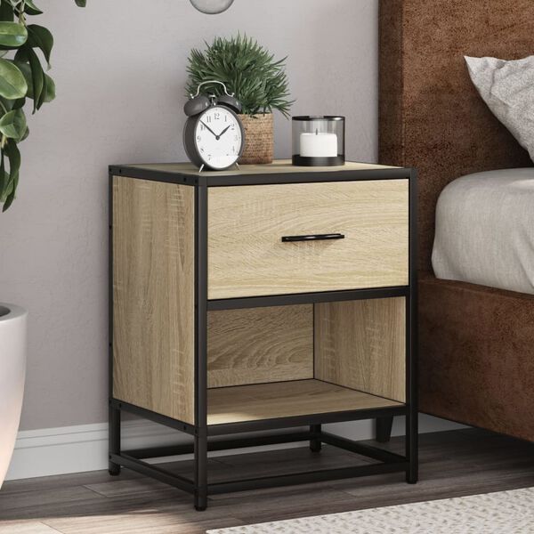 vidaXL Bedside Cabinets 2 pcs Sonoma Oak 40x31x50 cm Engineered Wood