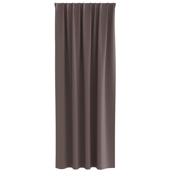 vidaXL Blackout Curtains with Rings 2 pcs Dark Brown 225 x 140 cm