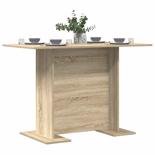 vidaXL Dining Table Sonoma Oak 110x60x75 cm Engineered Wood