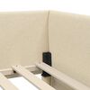 vidaXL Corner Bed Frame with Headboard Cream 100 cm x 200 cm Velvet