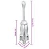 vidaXL Folding Anchor with Rope Silver 1.5 kg Malleable Iron
