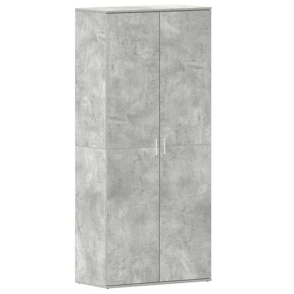 vidaXL Shoe Cabinet Concrete Grey 80 x 39 x 178 cm Engineered Wood